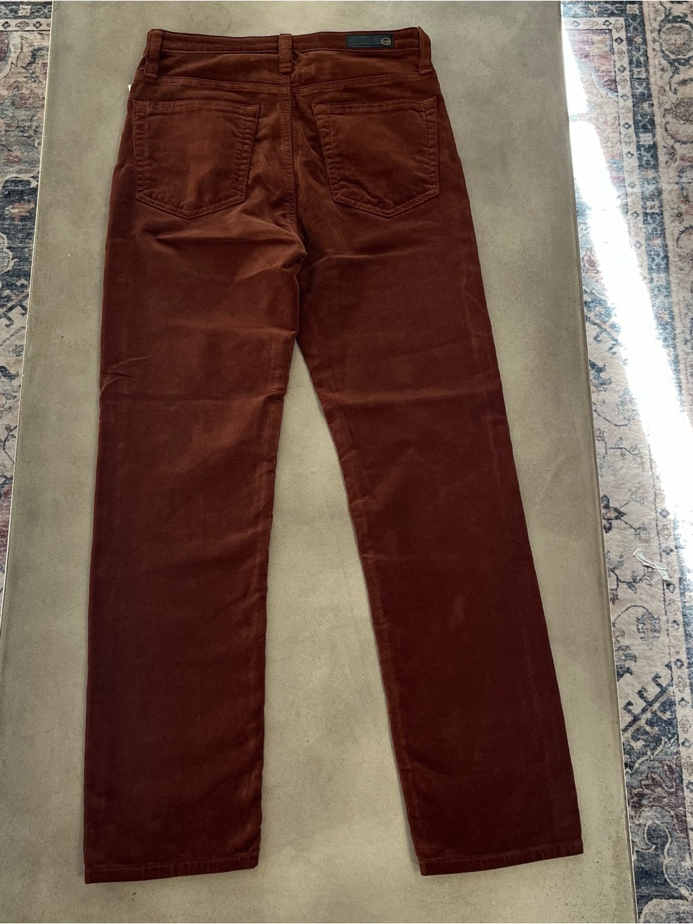 AG The Isabelle High-Rise Corduroy Cropped Straight Jeans Size 26 NWT - Picture 6 of 10